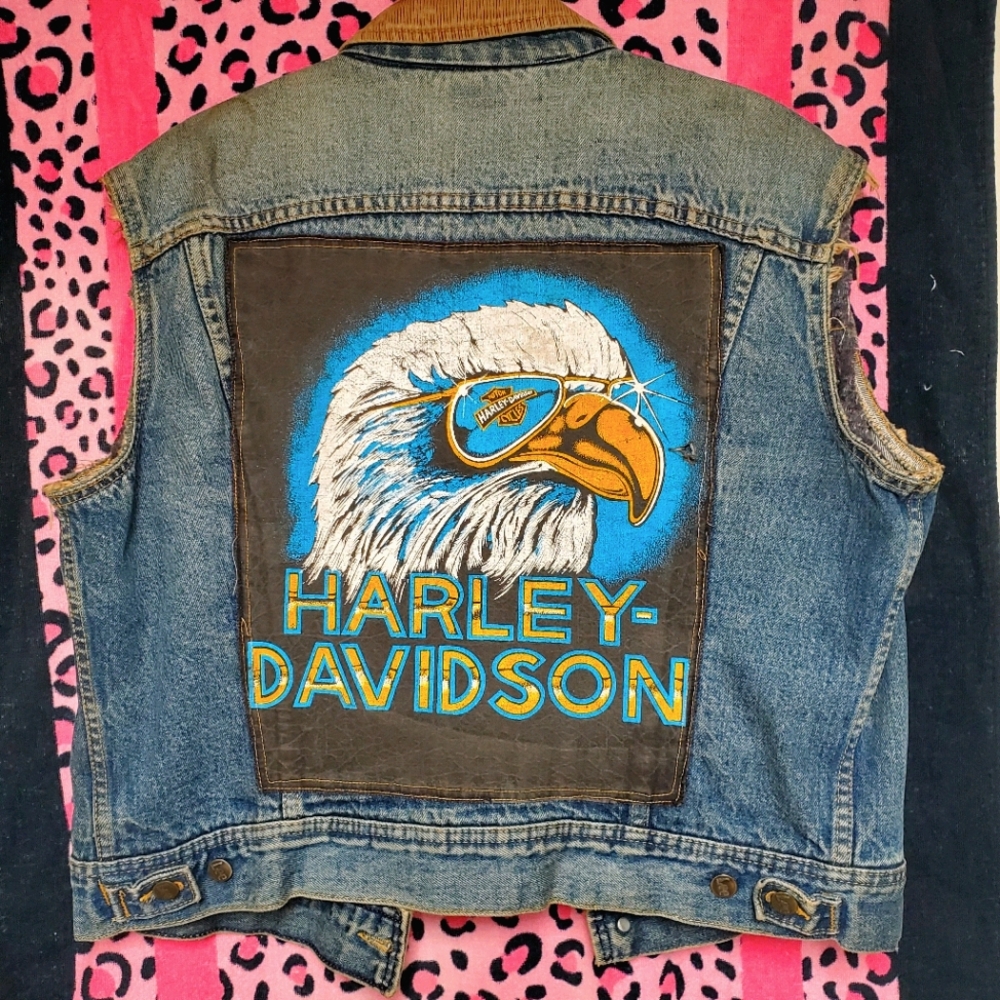 🏍️🖤Lee / Harley Davidson vest!🖤🏍️